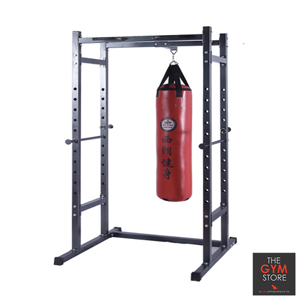 Squat rack discount with punching bag